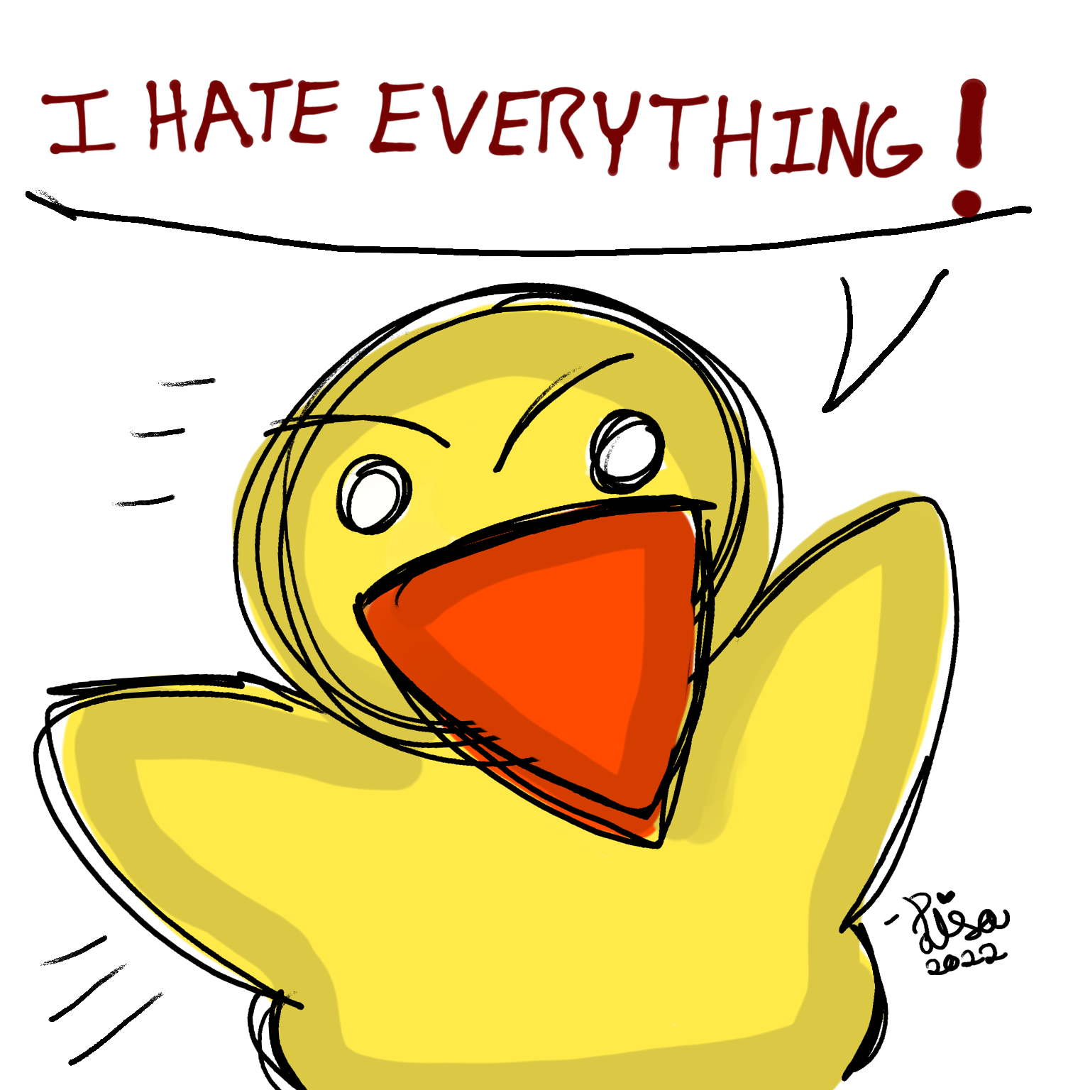 angry mental break down duck png ver.png
